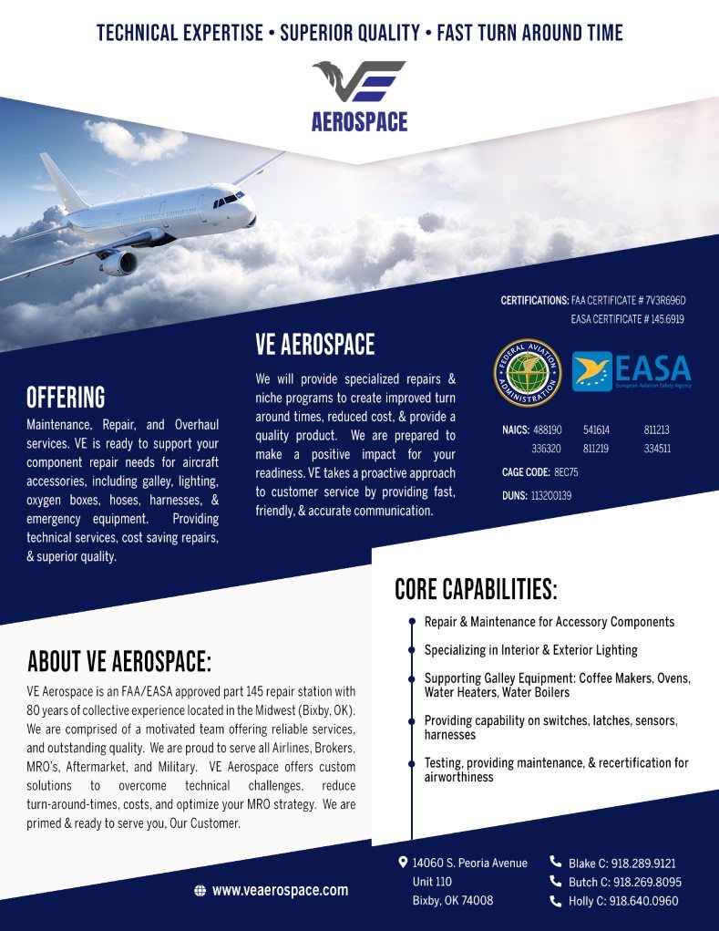 VE Aerospace Flyer - Capability Statement